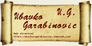 Ubavko Garabinović vizit kartica